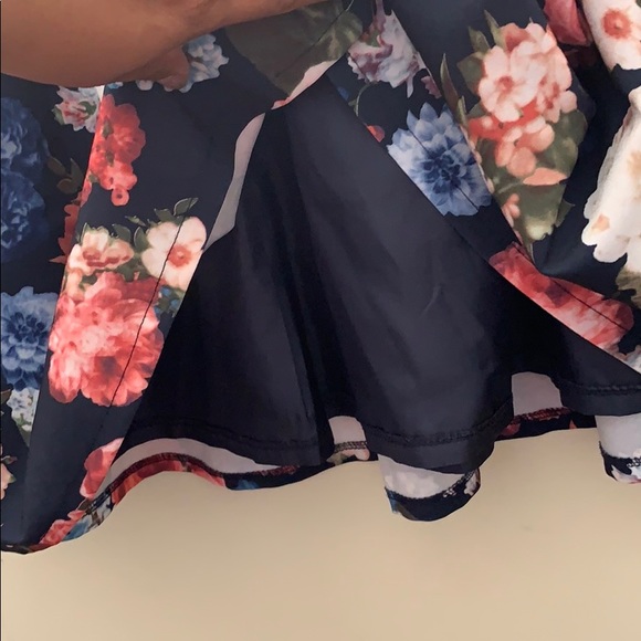 Flower print A line Skirt - Picture 5 of 5